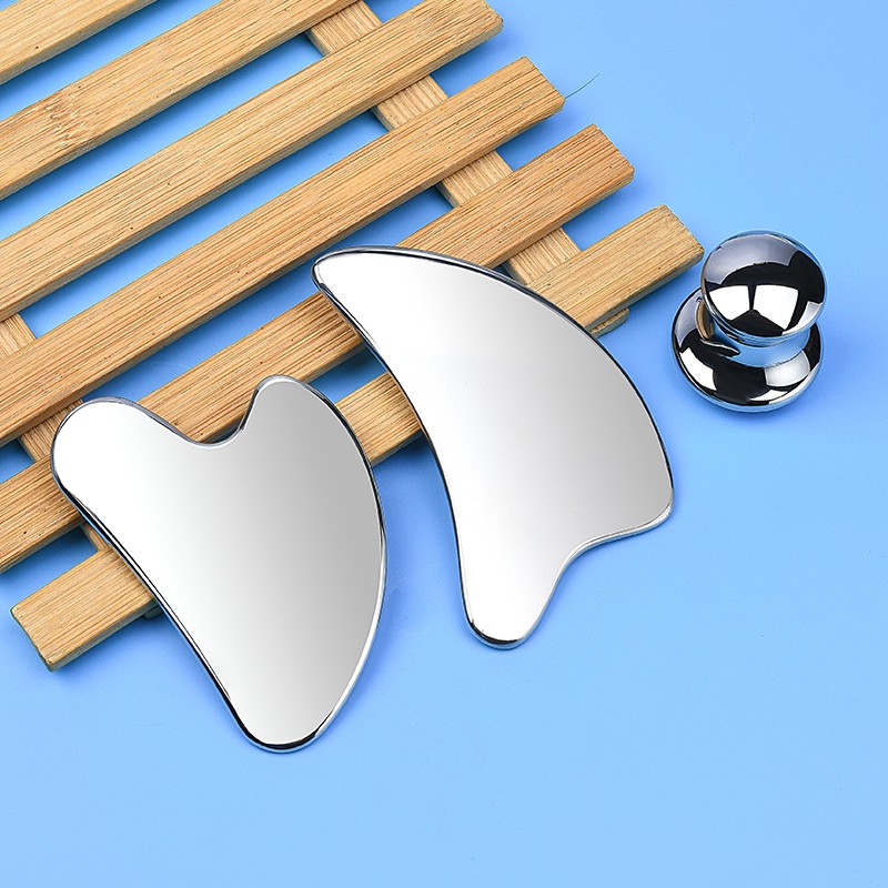 Stainless Steel Heart Gua Sha Board Pointed Tip Facial Massager