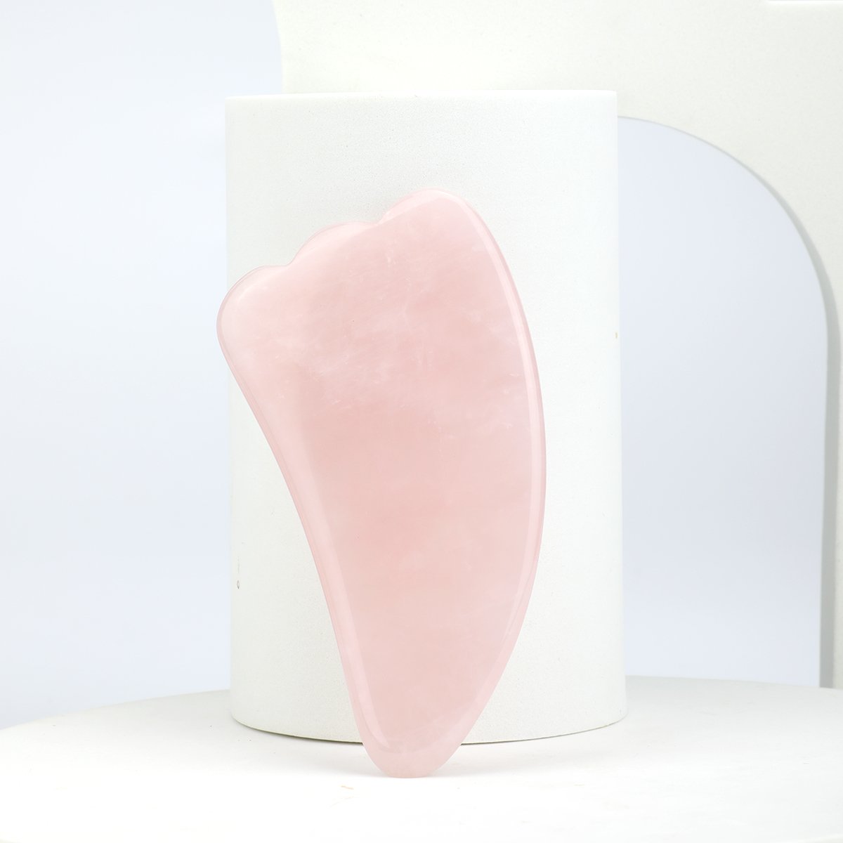 Rose Quartz Horn Shape Gua Sha Tool for Face and Neck detail 7