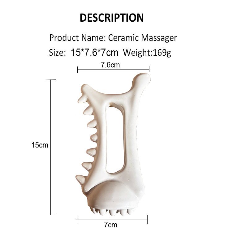GSK46 Ceramic Sawtooth N-Frame Massager 15 cm view 6