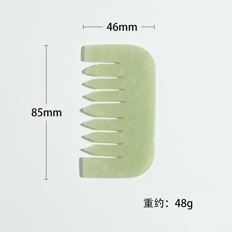 Rectangle jade comb 46 x 85 mm, about 48 g