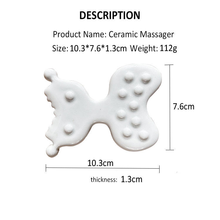 GSK31 Ceramic Butterfly Pearl-Dot Massage Board 10.3 cm view 2