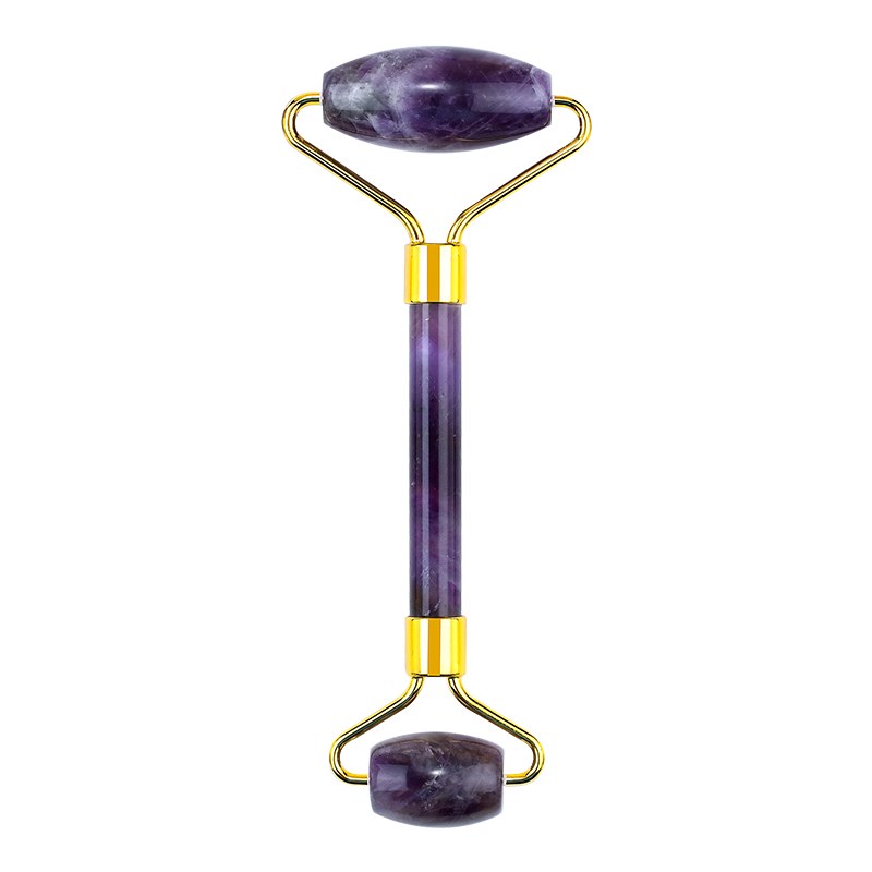 Amethyst dual-head face roller