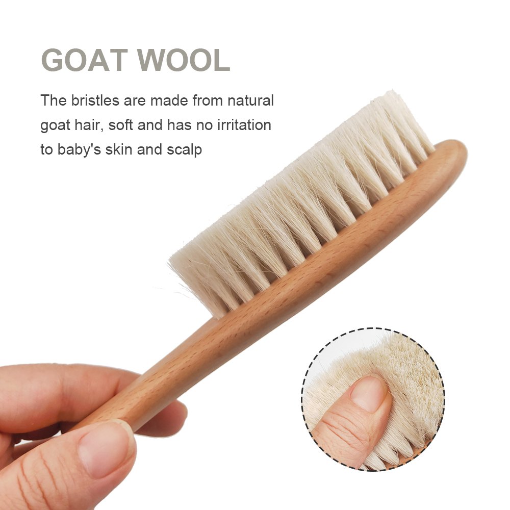 Close-up of soft natural goat hair bristles
