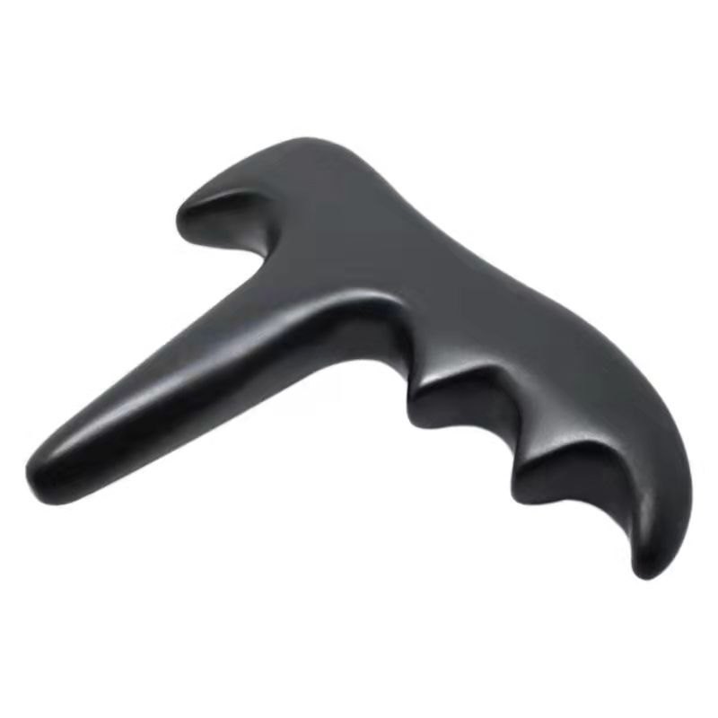 Black Bian Stone Y Shape Body Gua Sha Board Wholesale detail 2