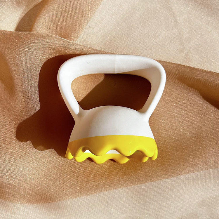 GSK26 Ceramic Kettle Cup Massager White and Yellow view 6