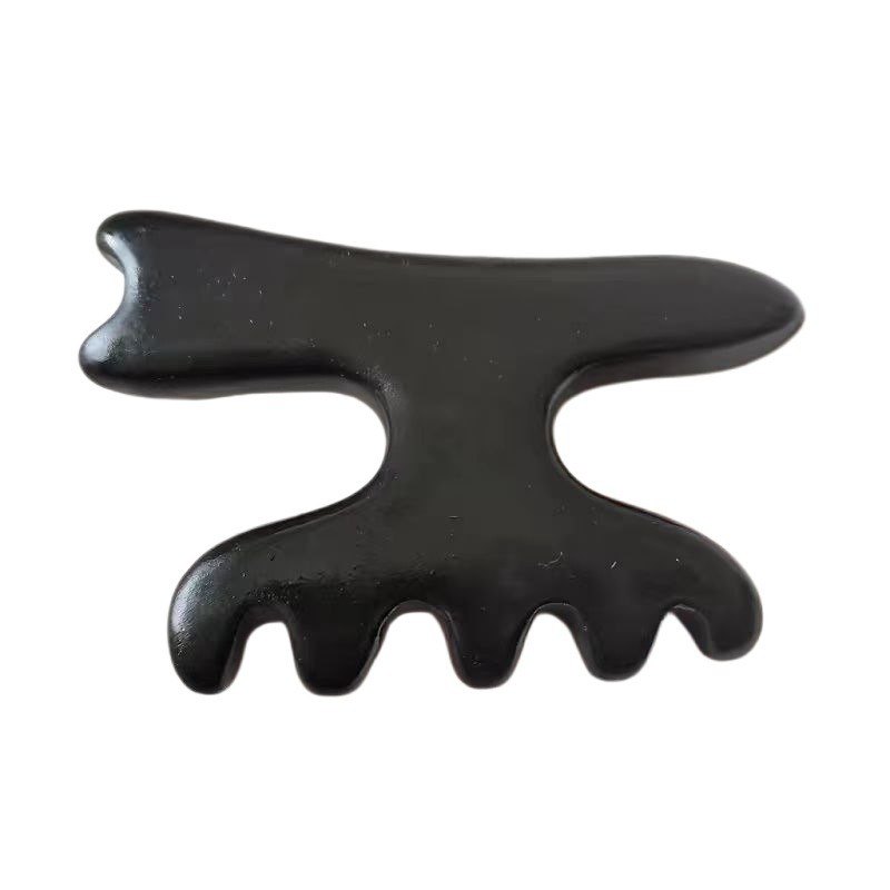 Black Bian Stone Y Shape Body Gua Sha Board Wholesale detail 5