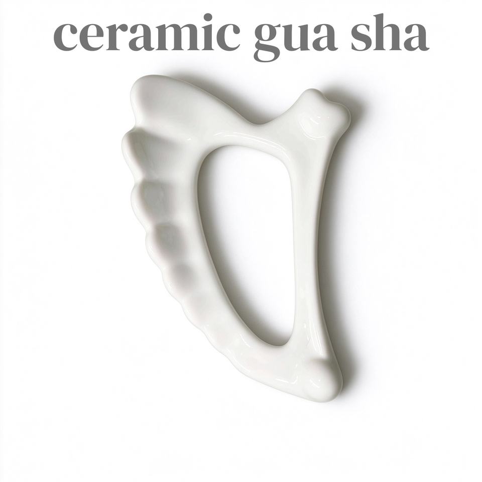 GSK03 Ceramic Wing Gua Sha Board 12.5 cm view 1