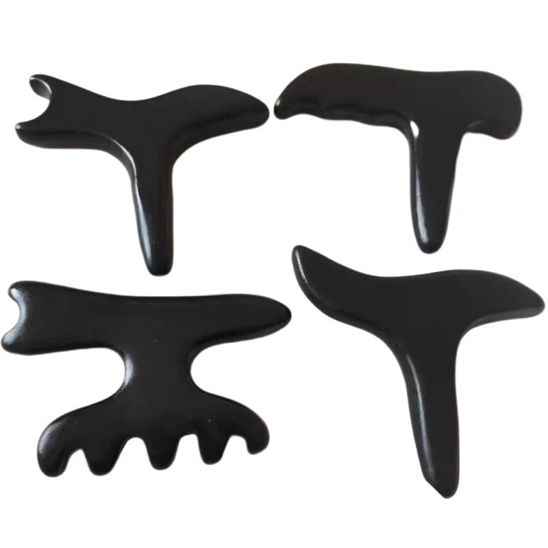 Black Bian Stone Y Shape Body Gua Sha Board Wholesale detail 3