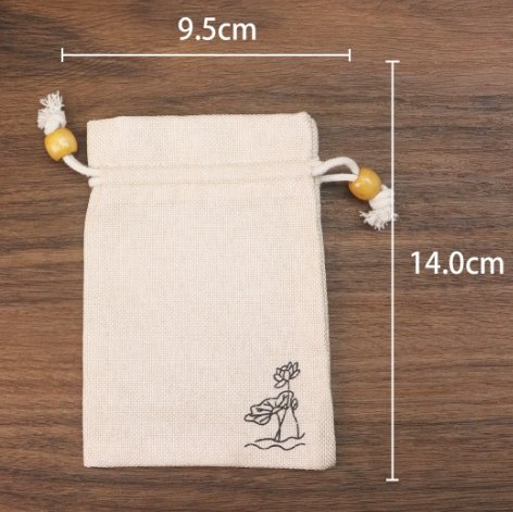 Cotton drawstring pouch option for retail packaging