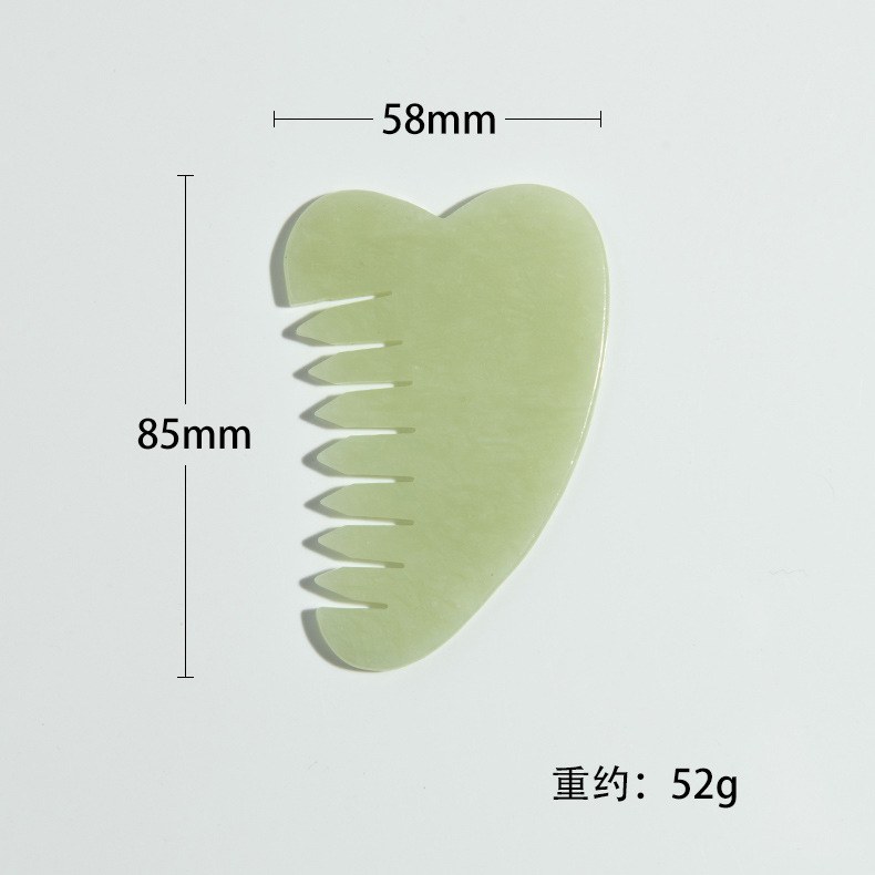 Heart jade comb 58 x 85 mm, about 52 g