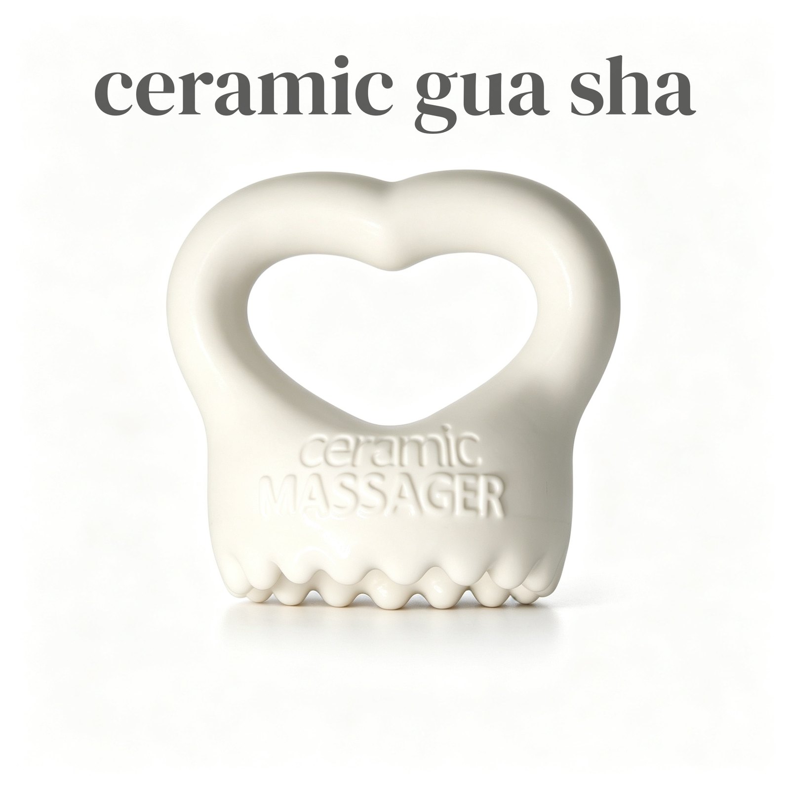 GSK45 Ceramic Heart Frame Wave Handle Massager 8.4 cm view 3