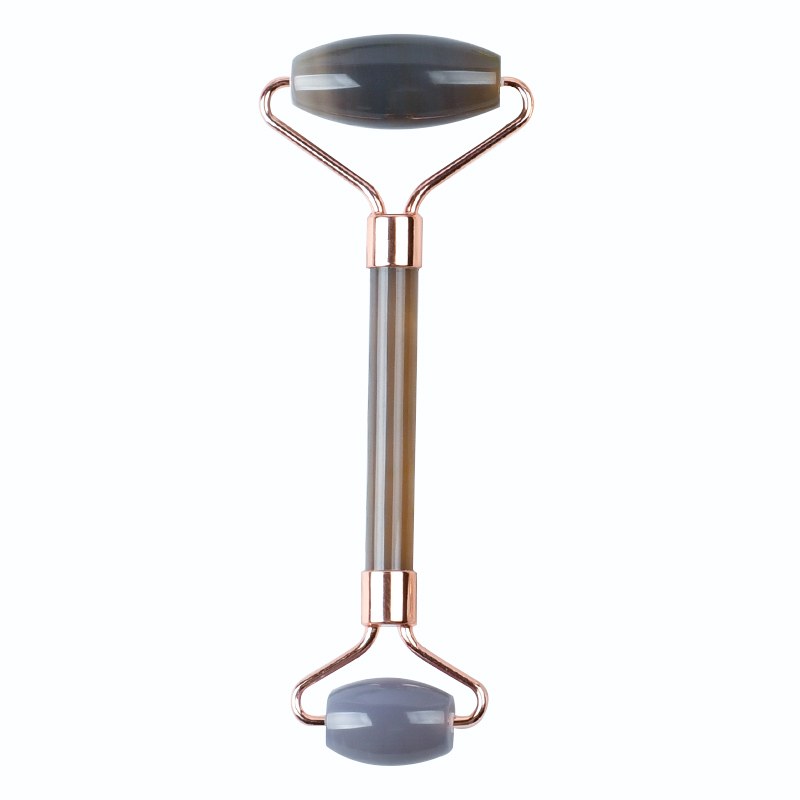 Grey agate dual-head face roller