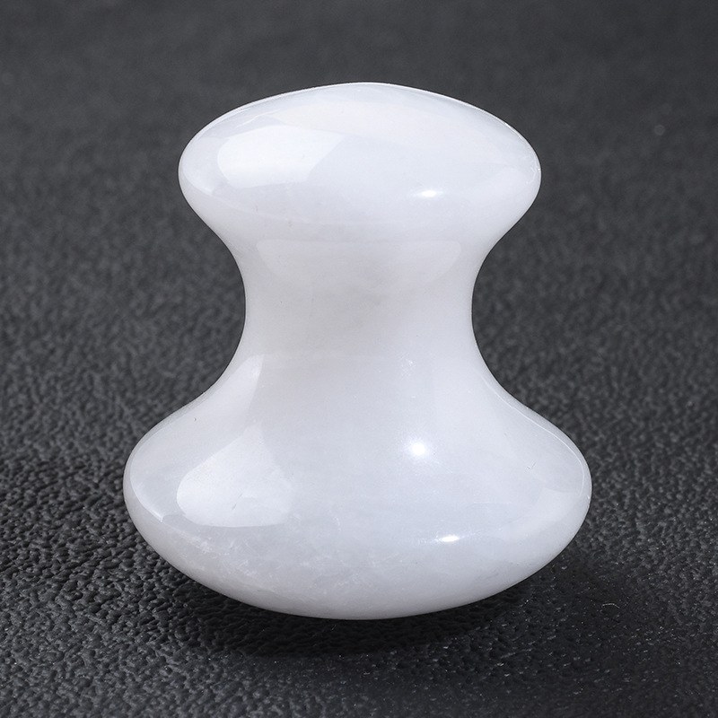 White jade mushroom gua sha massager