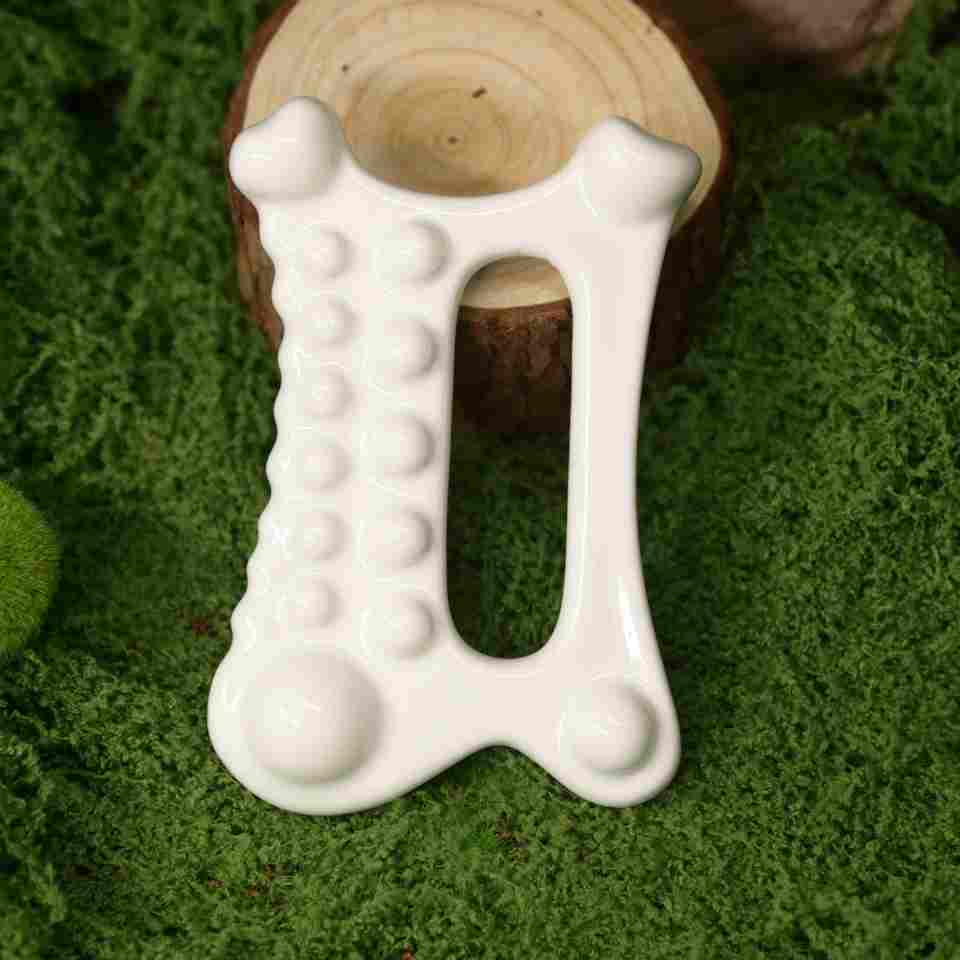 GSK04 Ceramic W-Shape Board with Pearl Massage Dots 11.3 cm view 2