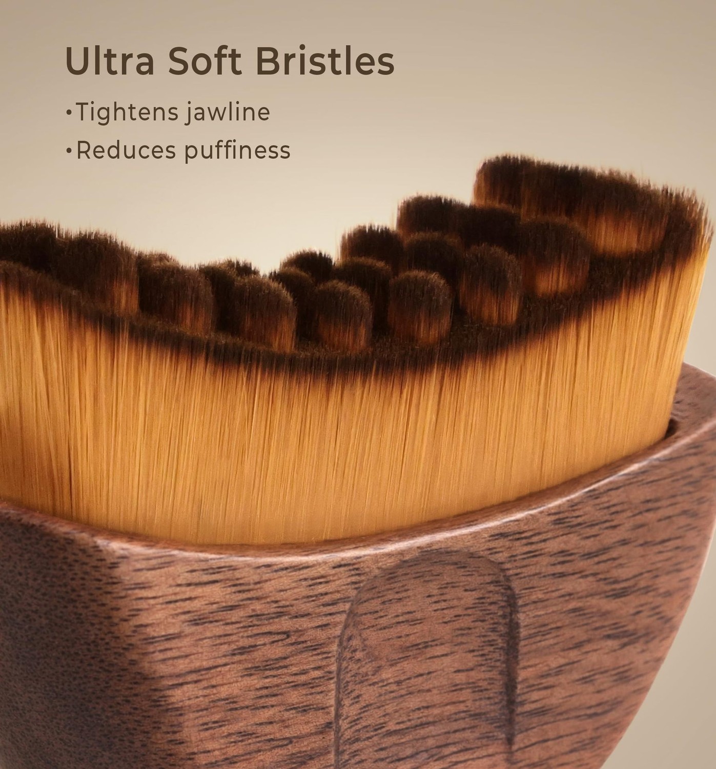 Ultra soft bristles close-up of the contour brush