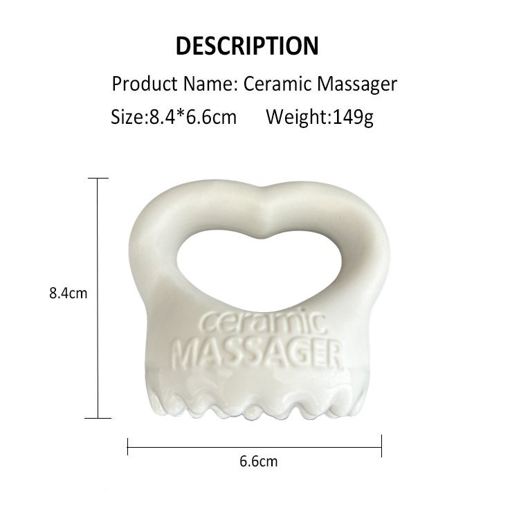 GSK45 Ceramic Heart Frame Wave Handle Massager 8.4 cm view 6