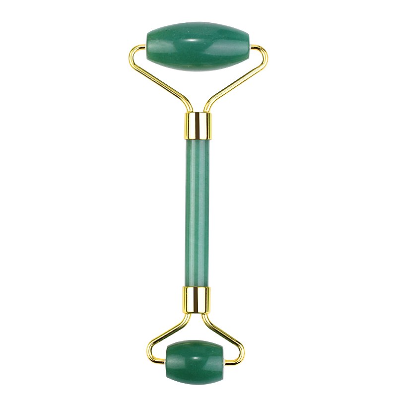 Green jade dual-head face roller