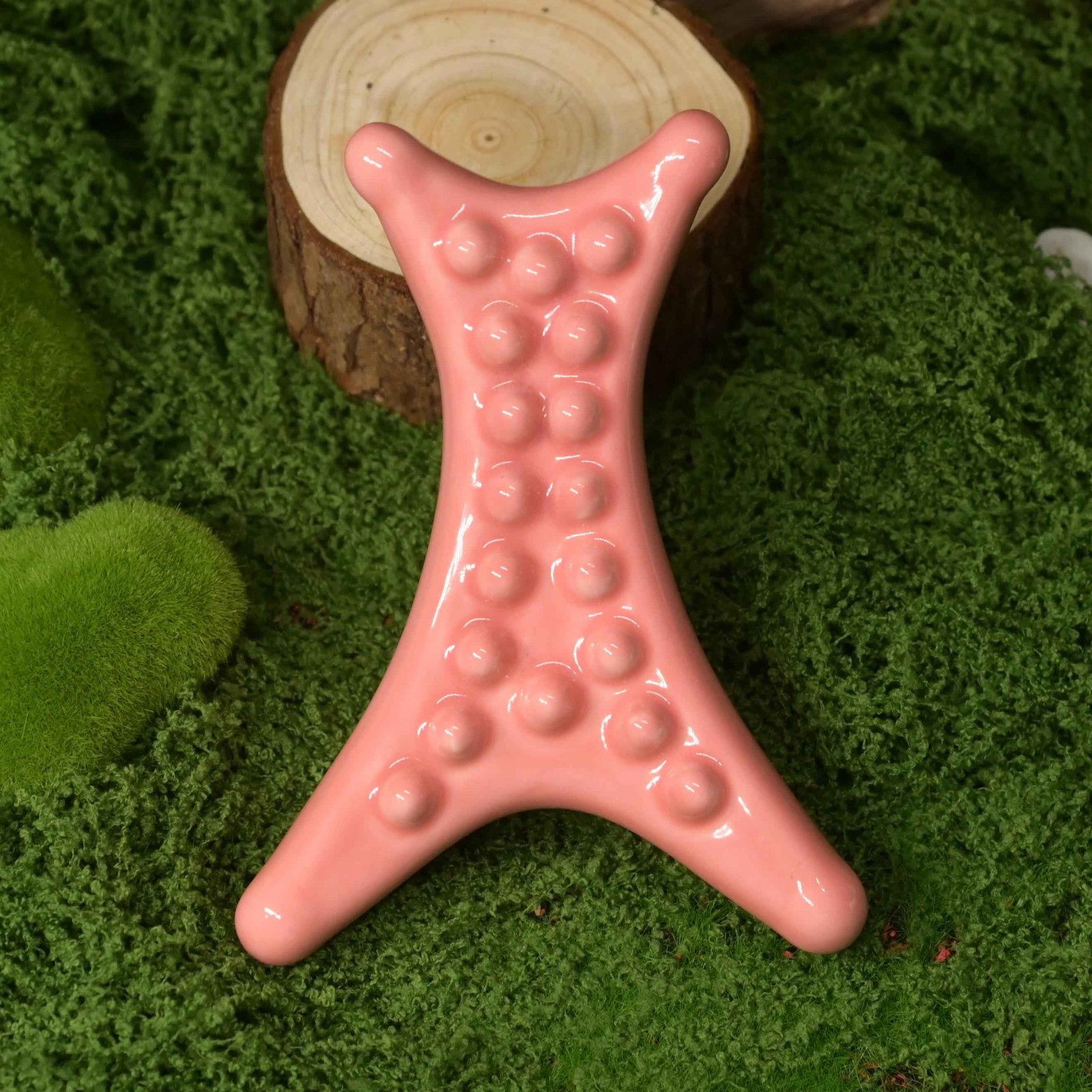GSK48 Ceramic X-Wing Bubble Massager Pink 12.6 cm view 2