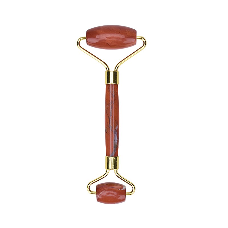 Red jasper set with curved rod handle