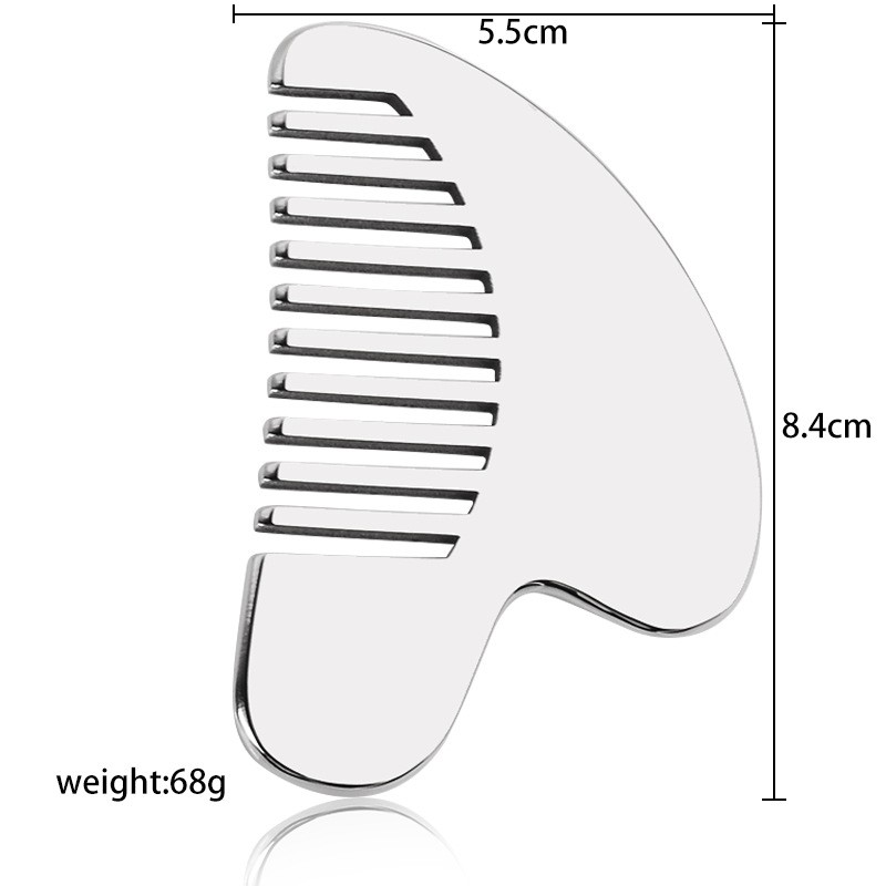 Stainless Steel Comb Gua Sha Board with Side Notch