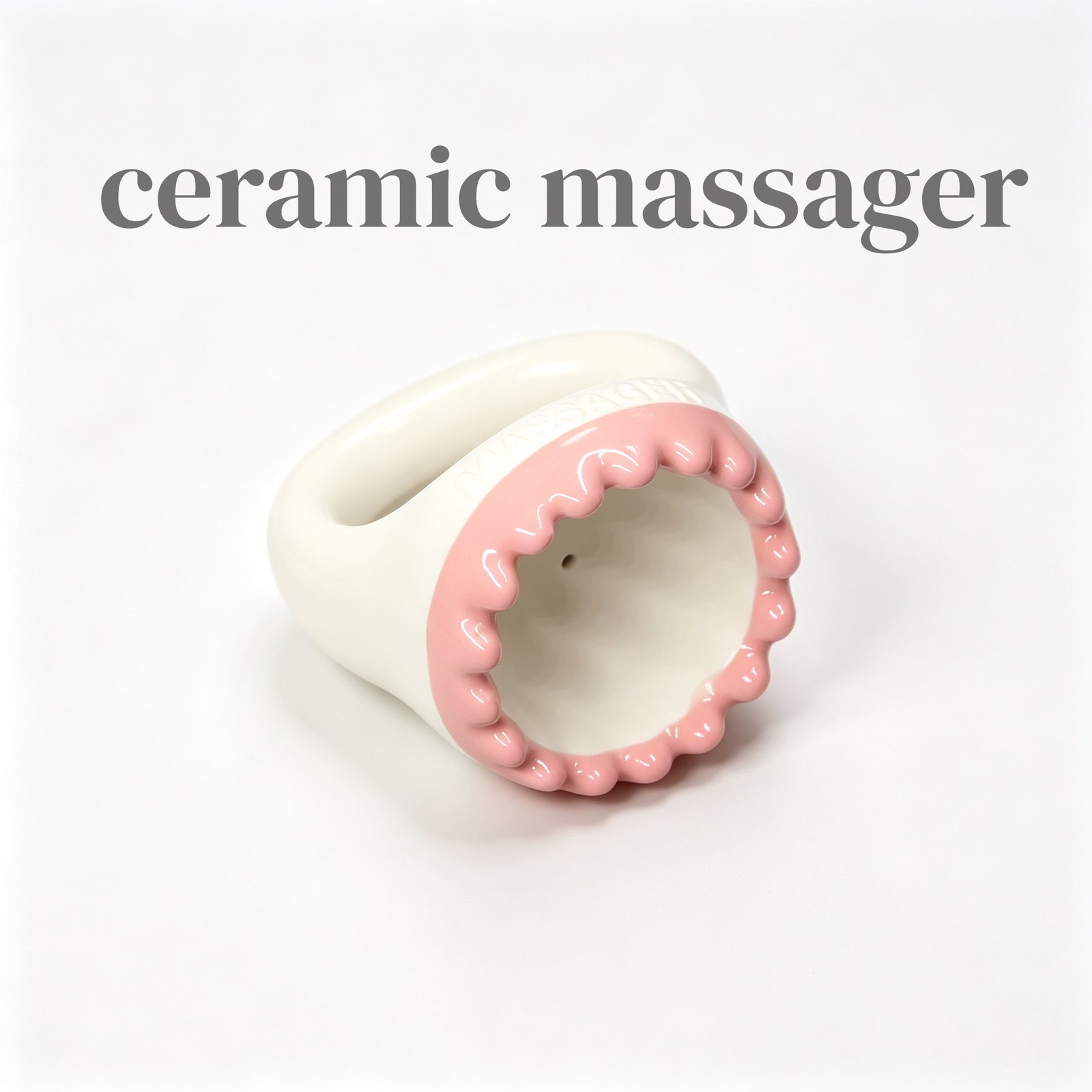 GSK44 Ceramic Scallop Handle Massager Blue 8 cm view 2