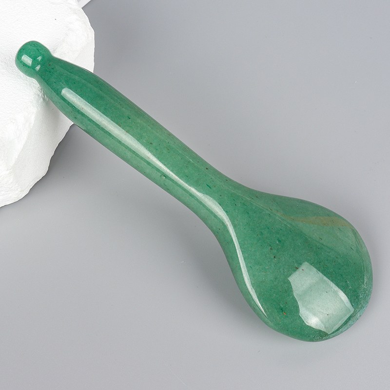 Green jade spoon gua sha tool