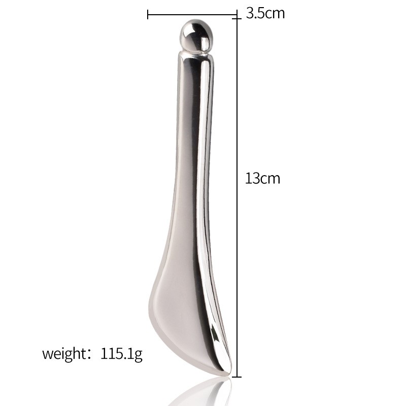 Stainless Steel Curved Head Facial Massage Wand