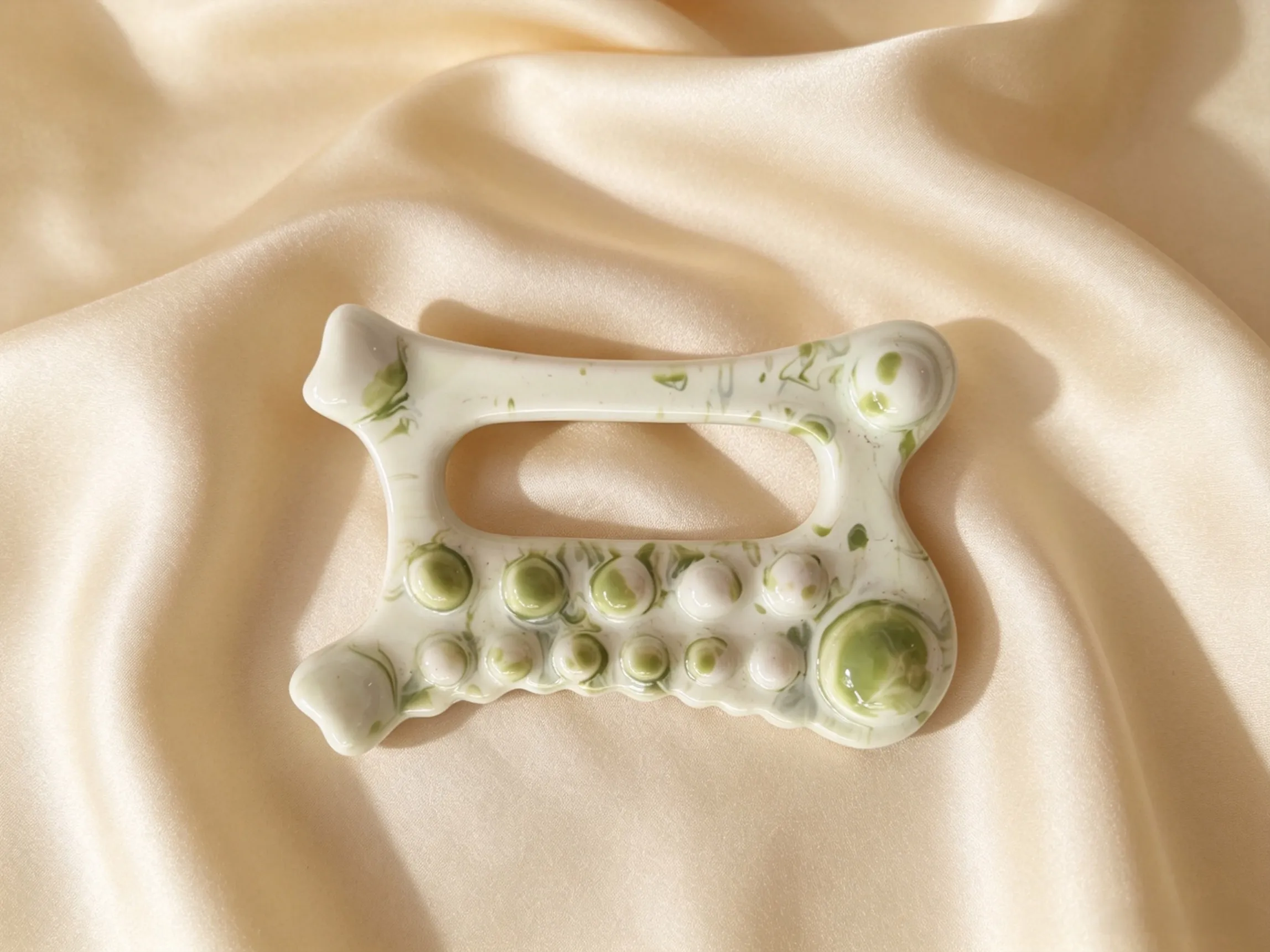 Speckle glaze ceramic gua sha (4)