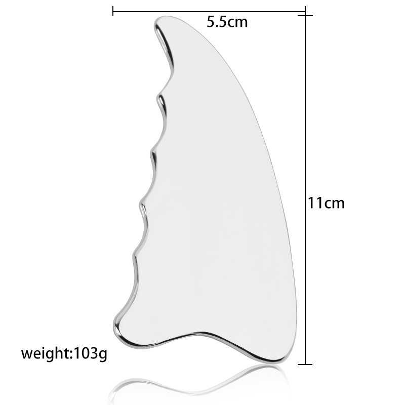 Stainless Steel Wavy Wing Gua Sha Board for Face and Neck