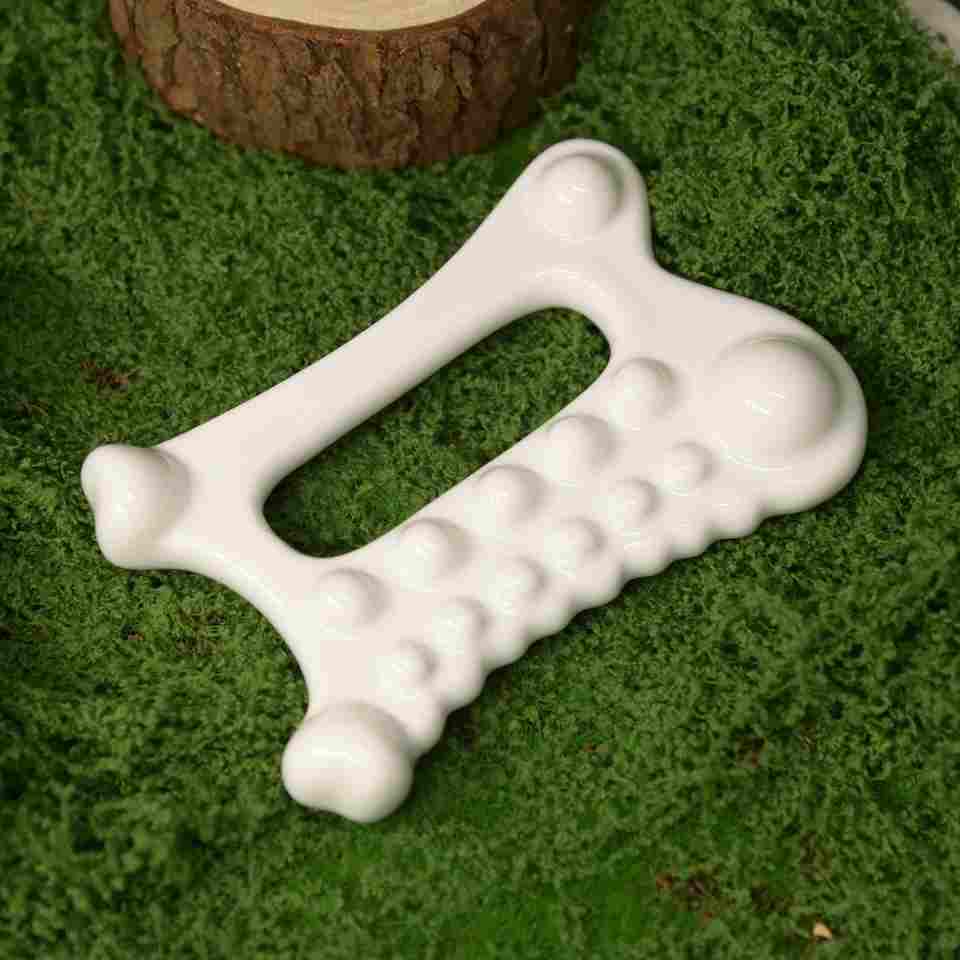 GSK04 Ceramic W-Shape Board with Pearl Massage Dots 11.3 cm view 4