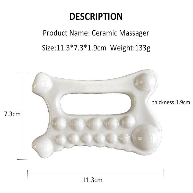 GSK04 Ceramic W-Shape Board with Pearl Massage Dots 11.3 cm view 6