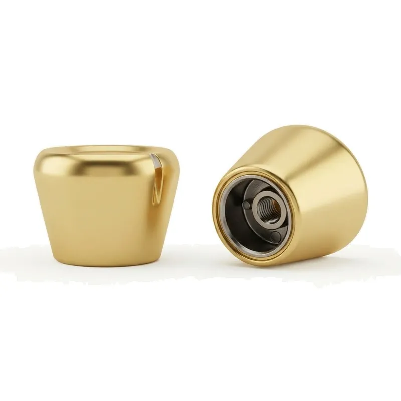 gold dome perfume caps pair