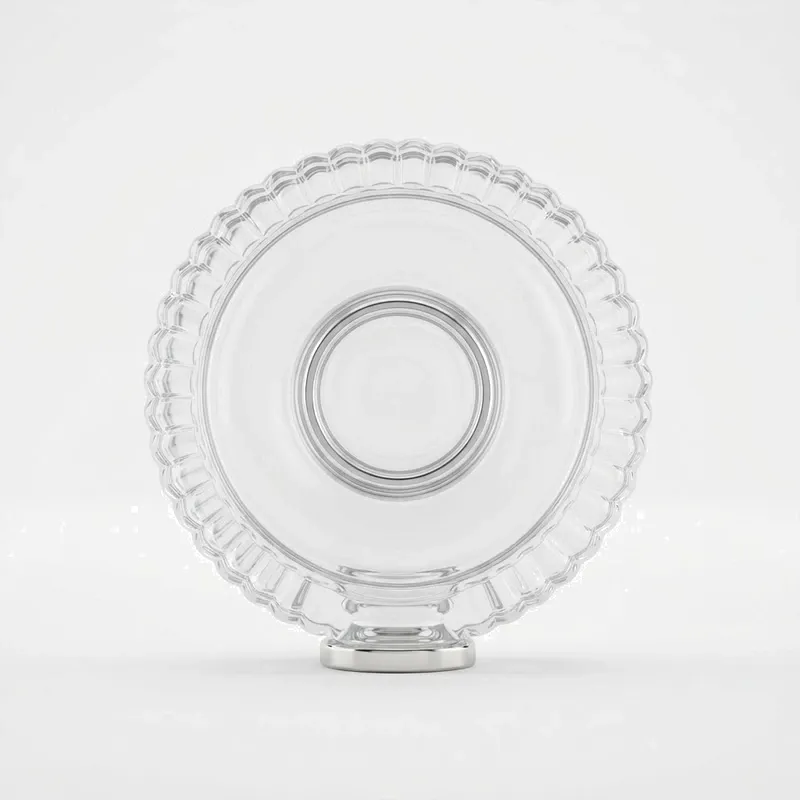 round fluted glass cap plate