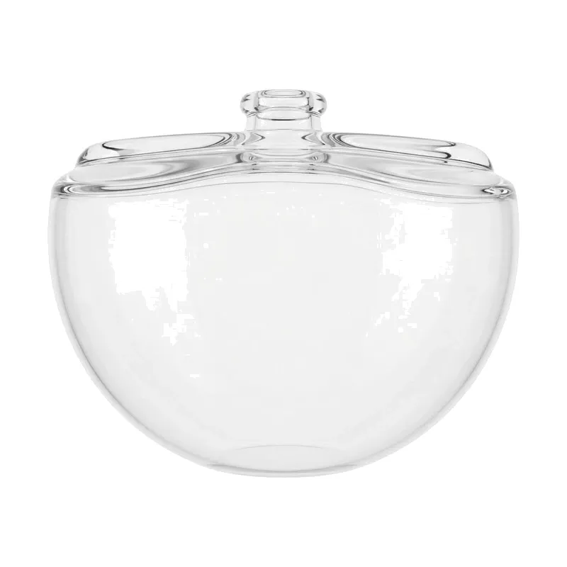 half moon glass perfume bottle screw neck