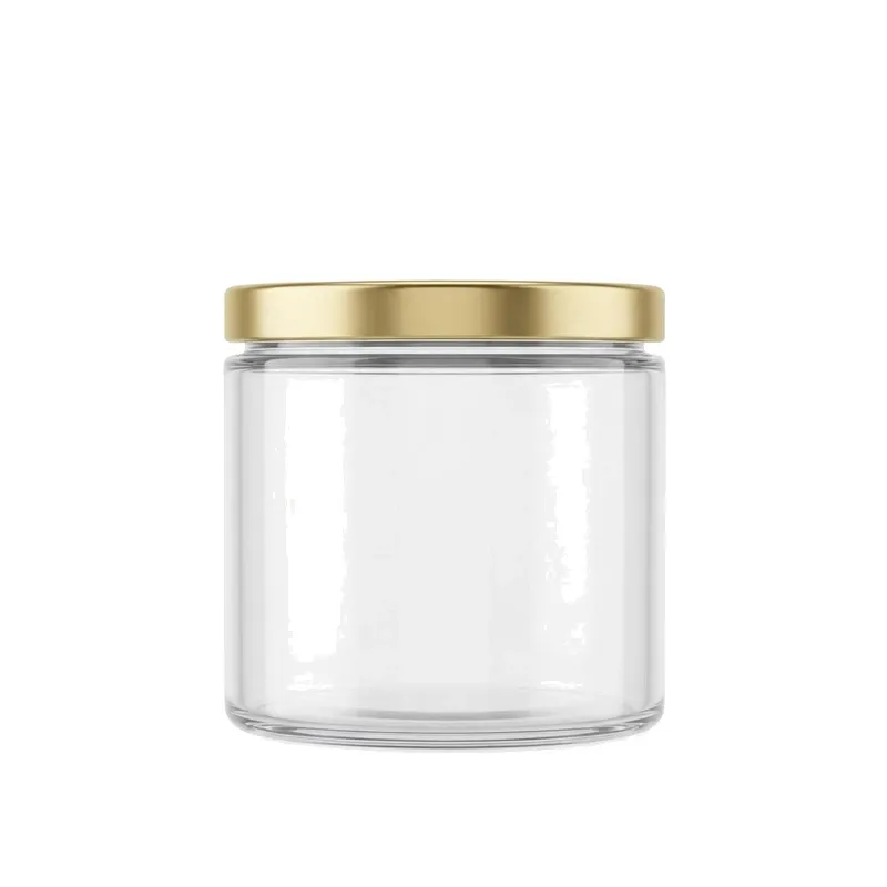 glass jar gold lid
