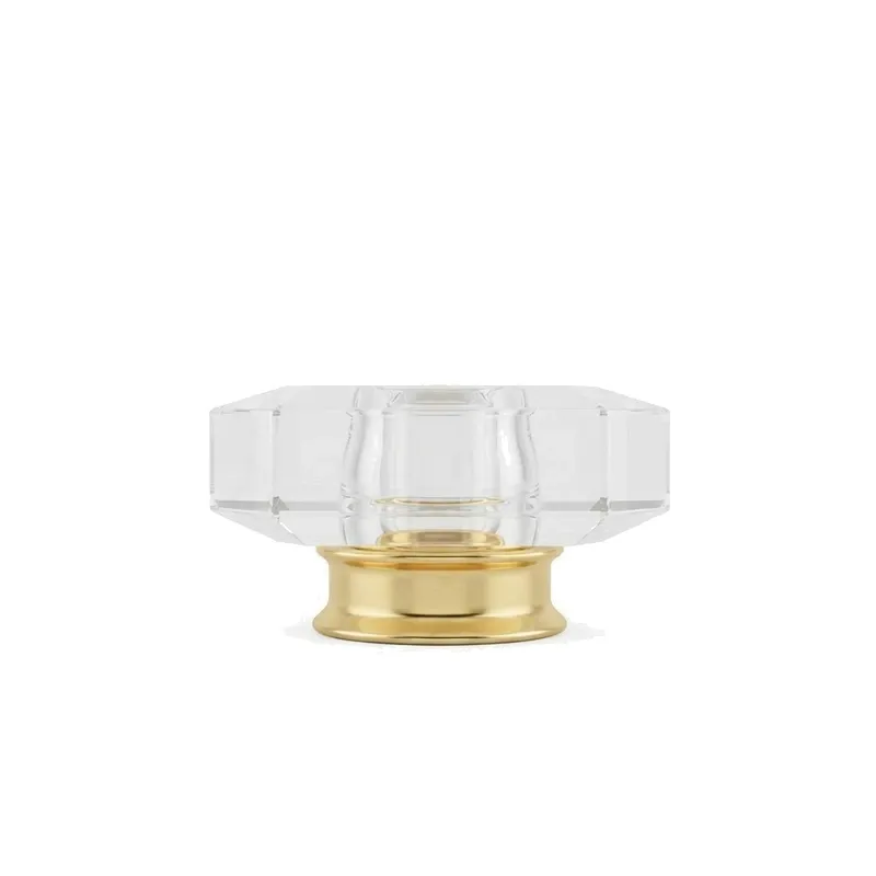 faceted glass perfume cap gold collar