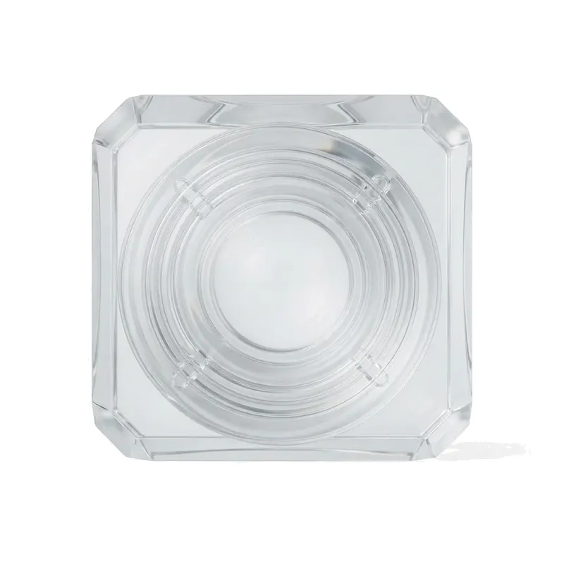 square glass cap base