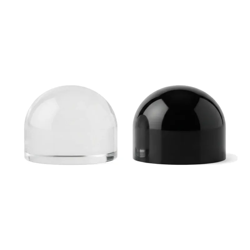 dome perfume caps clear black pair