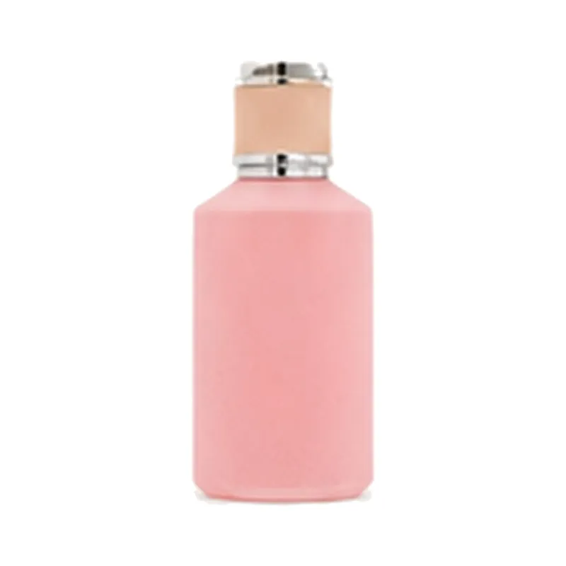 50ml soft pink glass perfume bottle, model XB099, 15mm crimp-on neck - front view on pure white background
