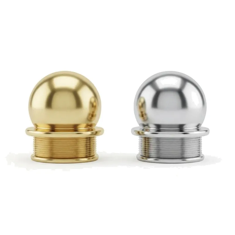 ball perfume caps gold silver pair