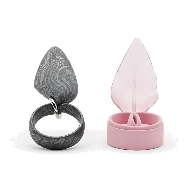 teardrop glass accessories black pink pair