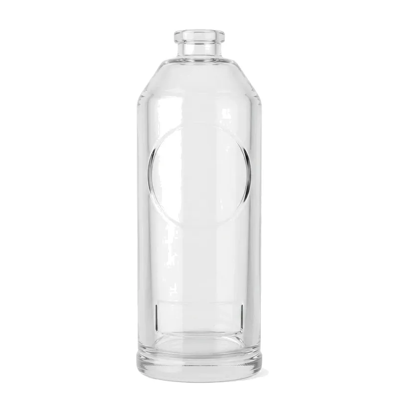 tall oval glass perfume bottle screw neck