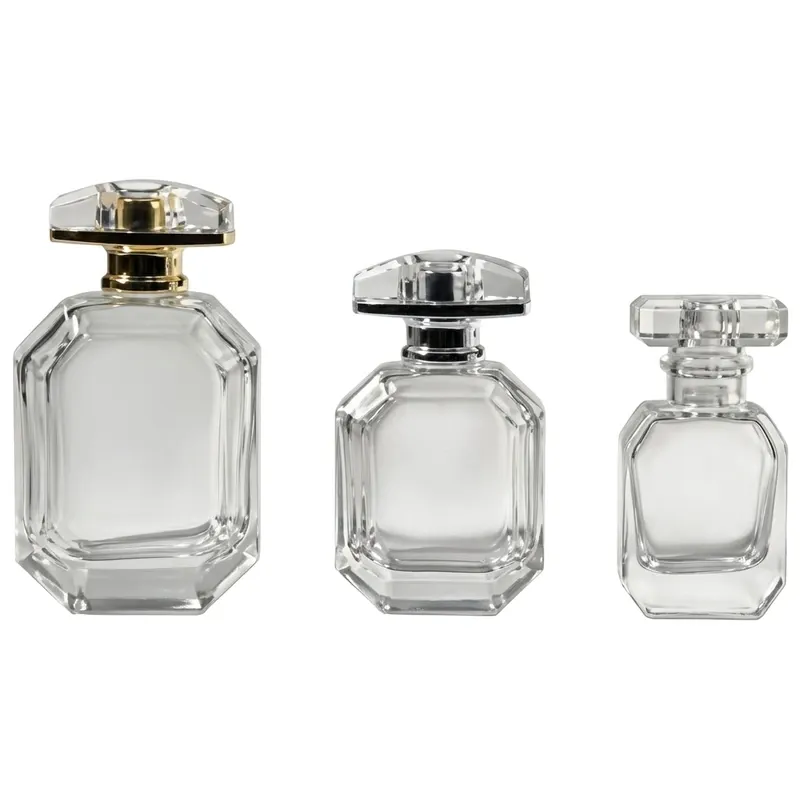 30ml 50ml 100ml Round Glass Perfume Bottle Gold Silver Cap - Wholesale Glass Perfume Bottle Supplier SEALAND Packaging