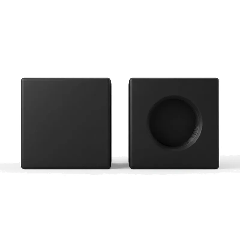 black square cap plates pair