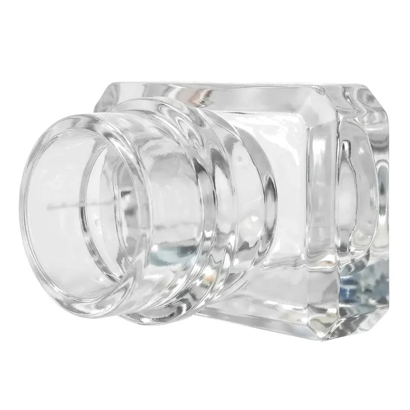 square crystal glass cap