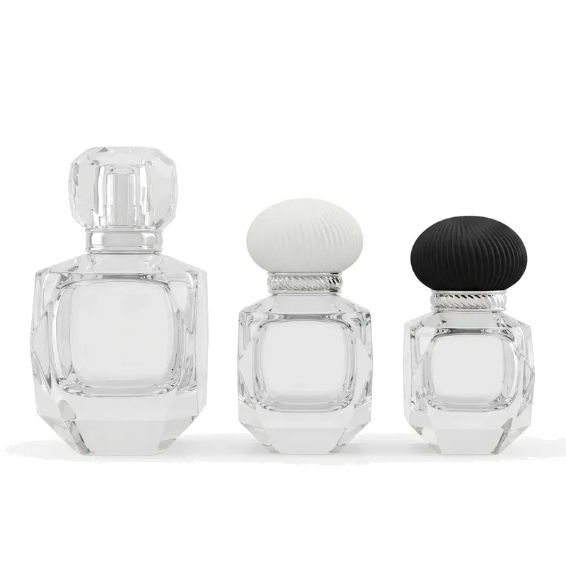 mini square glass perfume bottles set