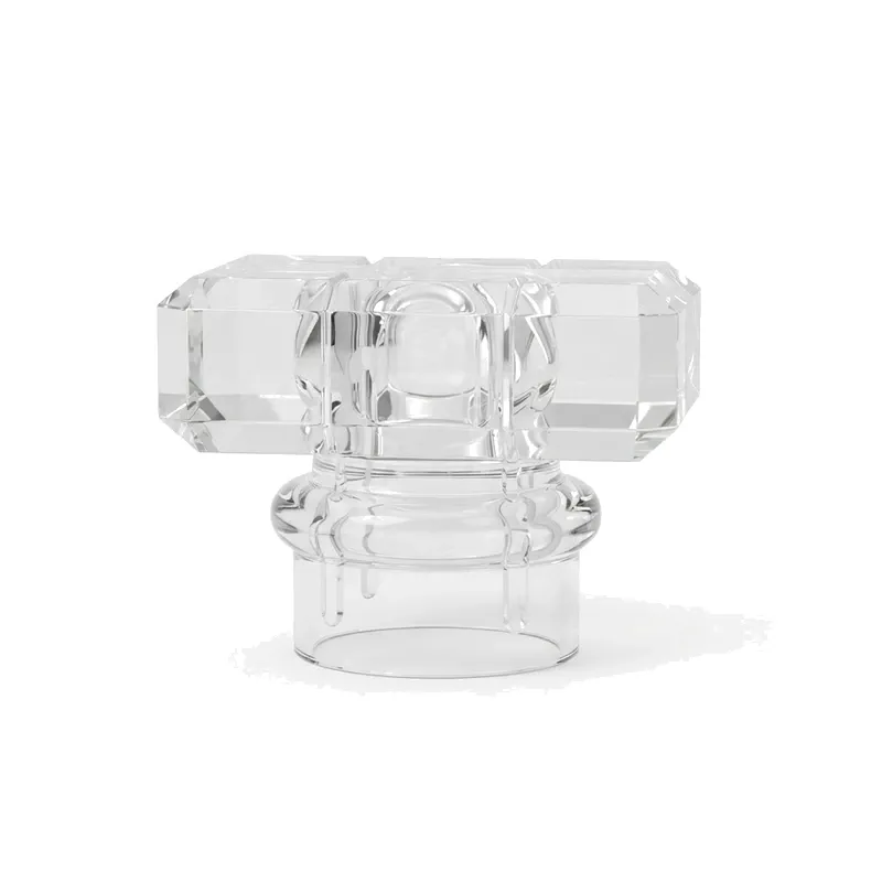 t shape crystal glass cap