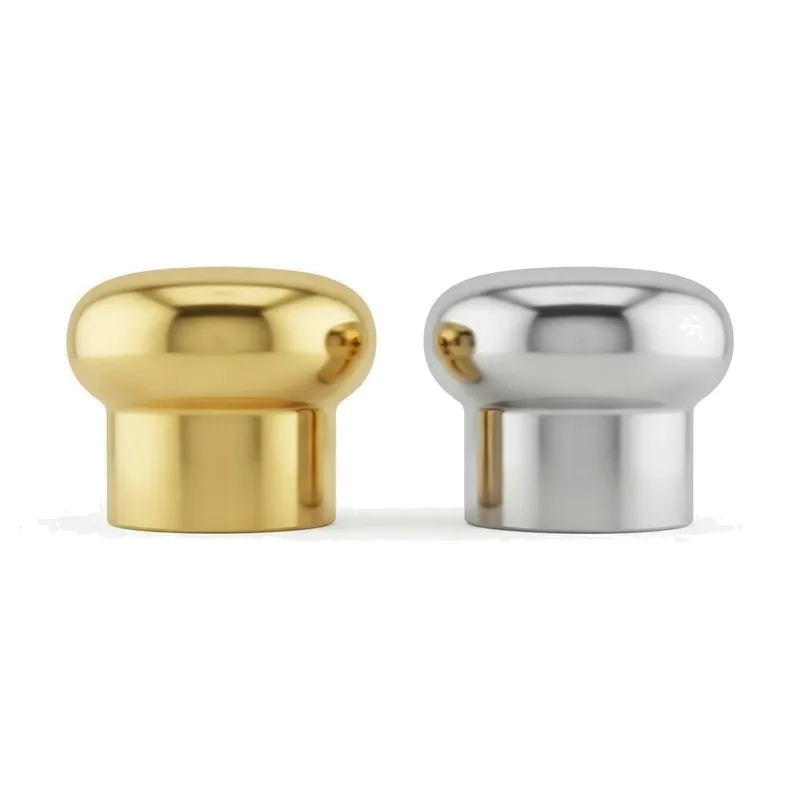 mushroom perfume caps gold silver pair