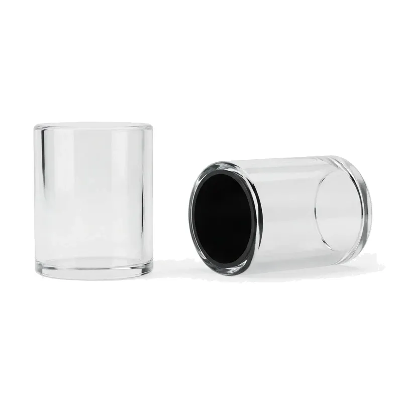 clear glass cylinder tubes pair