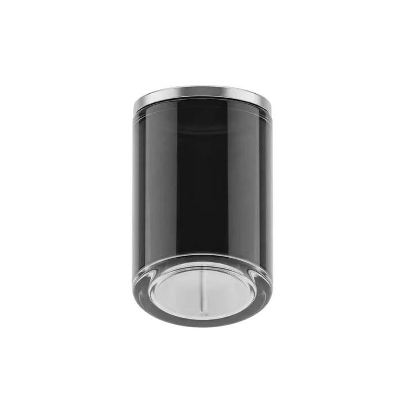 black glossy cylinder perfume cap